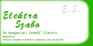 elektra szabo business card